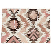 Roze Bruin Cowgirl Southwestern Tribal Verjaardag Groot Cadeauzakje (Voorkant)