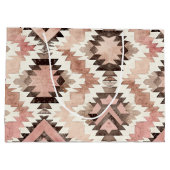 Roze Bruin Cowgirl Southwestern Tribal Verjaardag Groot Cadeauzakje (Achterkant)