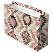 Roze Bruin Cowgirl Southwestern Tribal Verjaardag Groot Cadeauzakje (Achterkant Gekanteld)