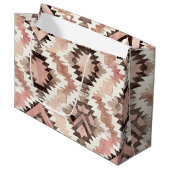 Roze Bruin Cowgirl Southwestern Tribal Verjaardag Groot Cadeauzakje (Voorkant Gekanteld)