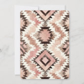 Roze Bruin Cowgirl Southwestern Tribal Verjaardag Kaart (Achterkant)