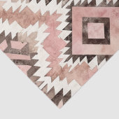 Roze Bruin Cowgirl Southwestern Tribal Verjaardag Tissuepapier (Detail)