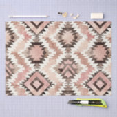 Roze Bruin Cowgirl Southwestern Tribal Verjaardag Tissuepapier (Craft)