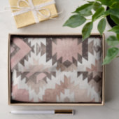 Roze Bruin Cowgirl Southwestern Tribal Verjaardag Tissuepapier (Geschenk)