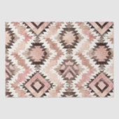 Roze Bruin Cowgirl Southwestern Tribal Verjaardag Tissuepapier (Voorkant)