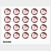 Roze Bruin Cowgirl Stickers (Vel)