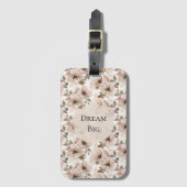 Roze Bruin Cowgirl Zuidwestelijke Bloemen Bagagelabel (Voorkant (verticaal))