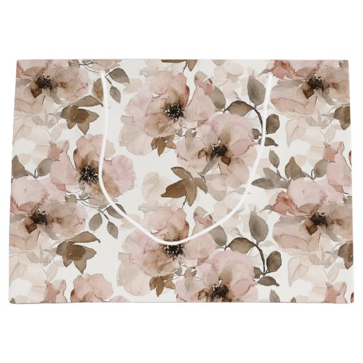 Roze Bruin Cowgirl Zuidwestelijke Bloemen Groot Cadeauzakje (Voorkant)