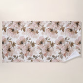 Roze Bruin Cowgirl Zuidwestelijke Bloemen Strandlaken (Voorkant)