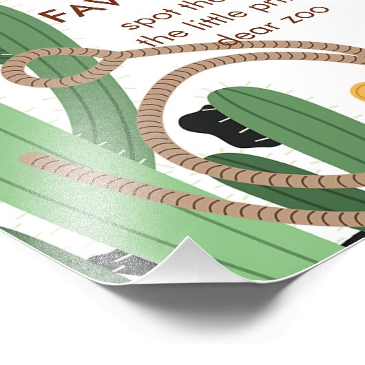 Roze Bruin Eerste Rodeo Milestone Verjaardag Poste Foto Afdruk (Hoek)