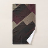 Roze bruin en beige geometrisch bad handdoek (Handdoek)