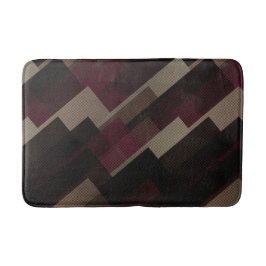 Roze bruin en beige geometrisch badmat