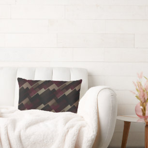 Roze bruin en beige geometrisch kussen