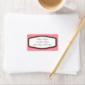 Roze bruin en witte Adresetiketten Etiket (Insitu)