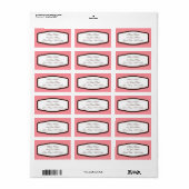 Roze bruin en witte Adresetiketten Etiket (Full Sheet)
