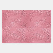 Roze Bruin Faux Leather Cowgirl Floral Inpakpapier Vel (Voorkant 3)