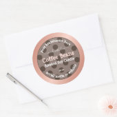 Roze Bruin Gevlekt Patroon Product Verpakkingsetik Ronde Sticker (Envelop)