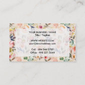 Roze bruin  ivoorland floreel visitekaartje (Achterkant)