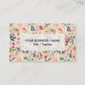Roze bruin  ivoorland floreel visitekaartje (Voorkant)