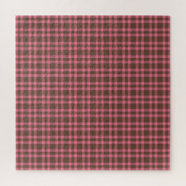 Roze bruin kariert patroon legpuzzel