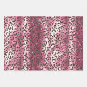 Roze Bruin Luipaard Print Glitter Dream Inpakpapier Vel (Voorkant)