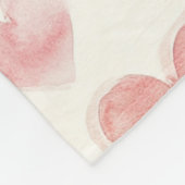 Roze Bruin Luipaard Print Hearts Fleece Deken (Hoek)