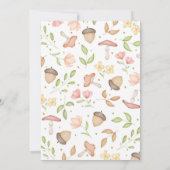 Roze Bruin Meisje Waterverf Woodland Animals Kaart (Achterkant)