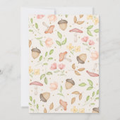 Roze Bruin Meisje Waterverf Woodland Animals Kaart (Achterkant)