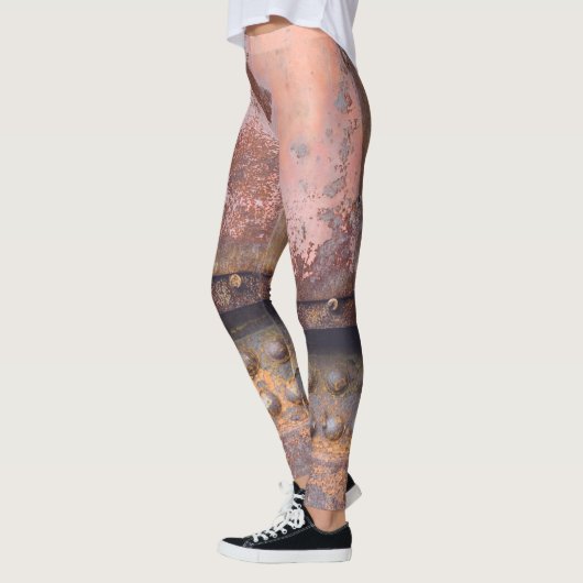 Roze bruin metaal leggings (Links)