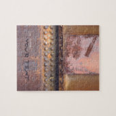 Roze bruin metaal legpuzzel (Horizontaal)