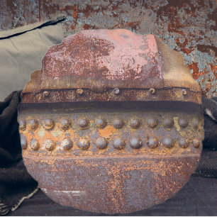 Roze bruin metaal rond kussen