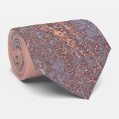 Roze bruin metaal stropdas (Opgerold)