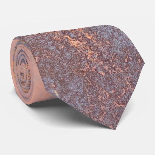Roze bruin metaal stropdas (Opgerold)