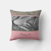 Roze bruin Modern Floral Baby Keepomwille Pillow Kussen (Achterkant)