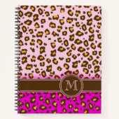 Roze bruin monogram snelle ref. notitieboek (Voorkant)