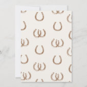  Roze Bruin Paard Eerste Rodeo 1e Verjaardag Kaart (Achterkant)