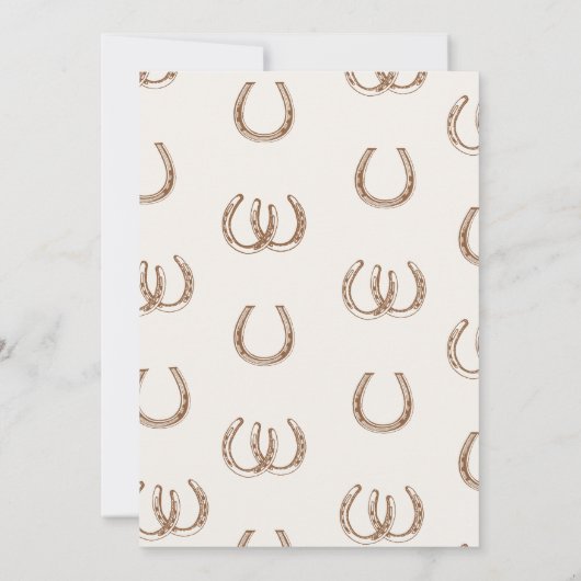  Roze Bruin Paard Eerste Rodeo 1e Verjaardag Kaart (Achterkant)