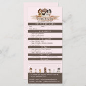 Roze bruin pakket rapport instapend Dog Grooming (Voorkant / Achterkant)