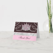 Roze Bruin Prinses Dank u kaarten (Voorkant)