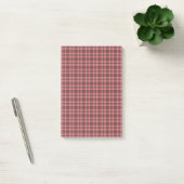 Roze bruin ruitjespatroon post-it® notes (Kantoor)