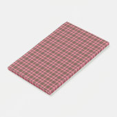 Roze bruin ruitjespatroon post-it® notes (Schuin)