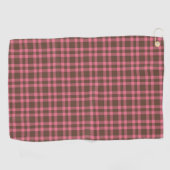 Roze bruin ruitpatroon golfhanddoek (Horizontaal)