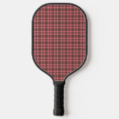 Roze Bruin Schotse Ruitpatroon Pickleball Paddle (Achterkant)