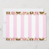 Roze Bruin Sprinkle Donuts EEN 1E verjaardagsfeest Kaart (Achterkant)