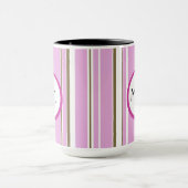 Roze bruin stripper Monogram Mok (Midden)
