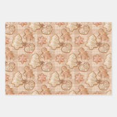 Roze bruin tandbrood inpakpapier vel (Voorkant 2)