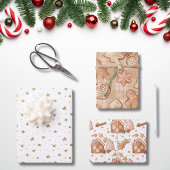 Roze bruin tandbrood inpakpapier vel