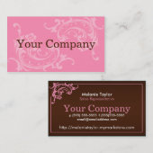 Roze & Bruin Visitekaartje (Voorkant / Achterkant)