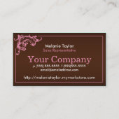 Roze & Bruin Visitekaartje (Achterkant)