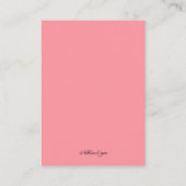 Roze Bruin & Wit Wedding Gast Referentie Kaarten (Achterkant)